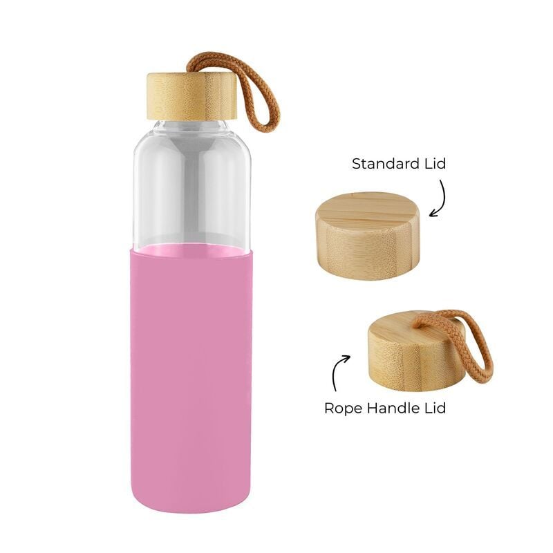 Honya Glass Drink Bottle with Sleeve